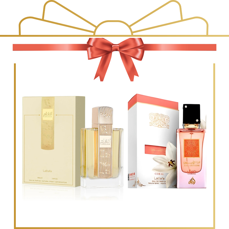 Pachet 2 parfumuri - Angham EDP 100ml si Ana Abiyedh Coral EDP 60ml